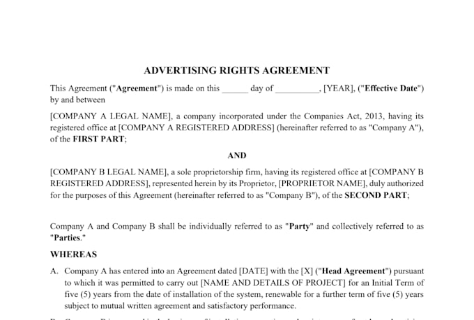 draft customized business or commercial contracts